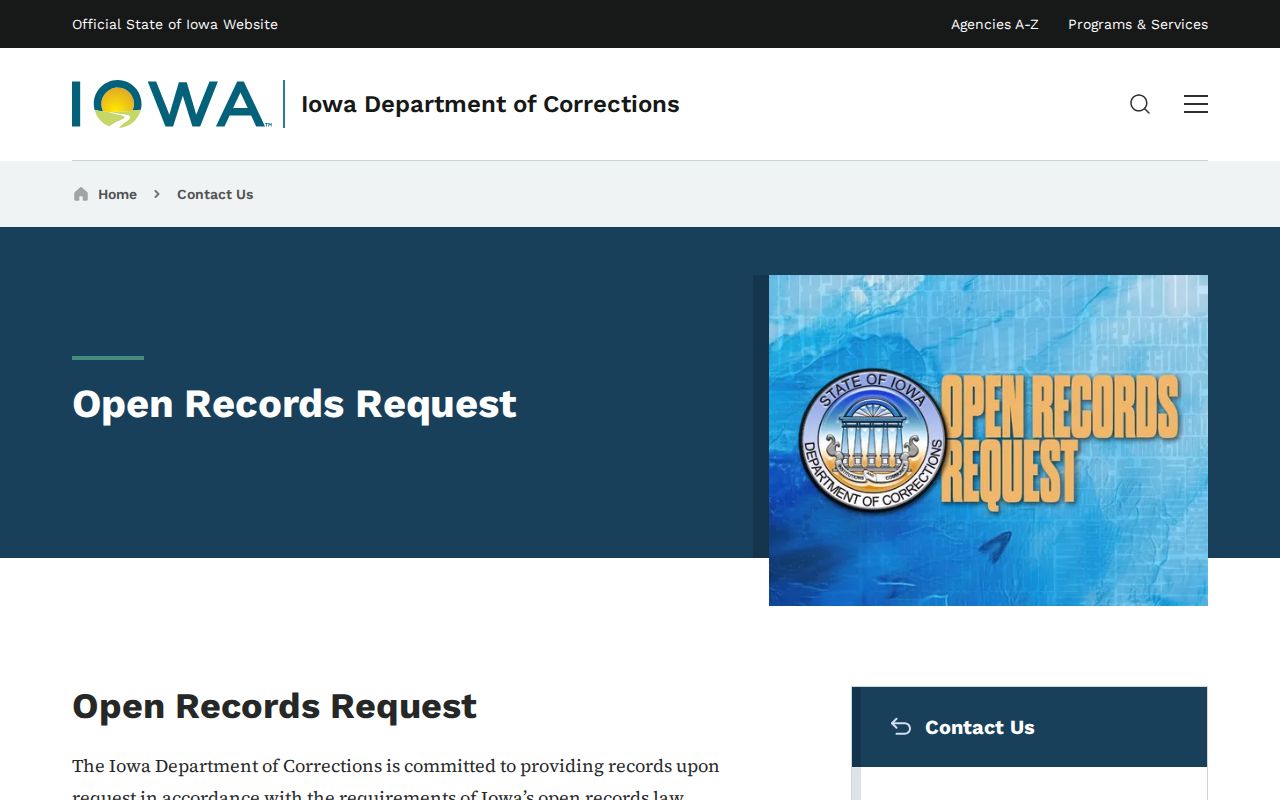 Mitchell County criminal history Iowa corrections records request