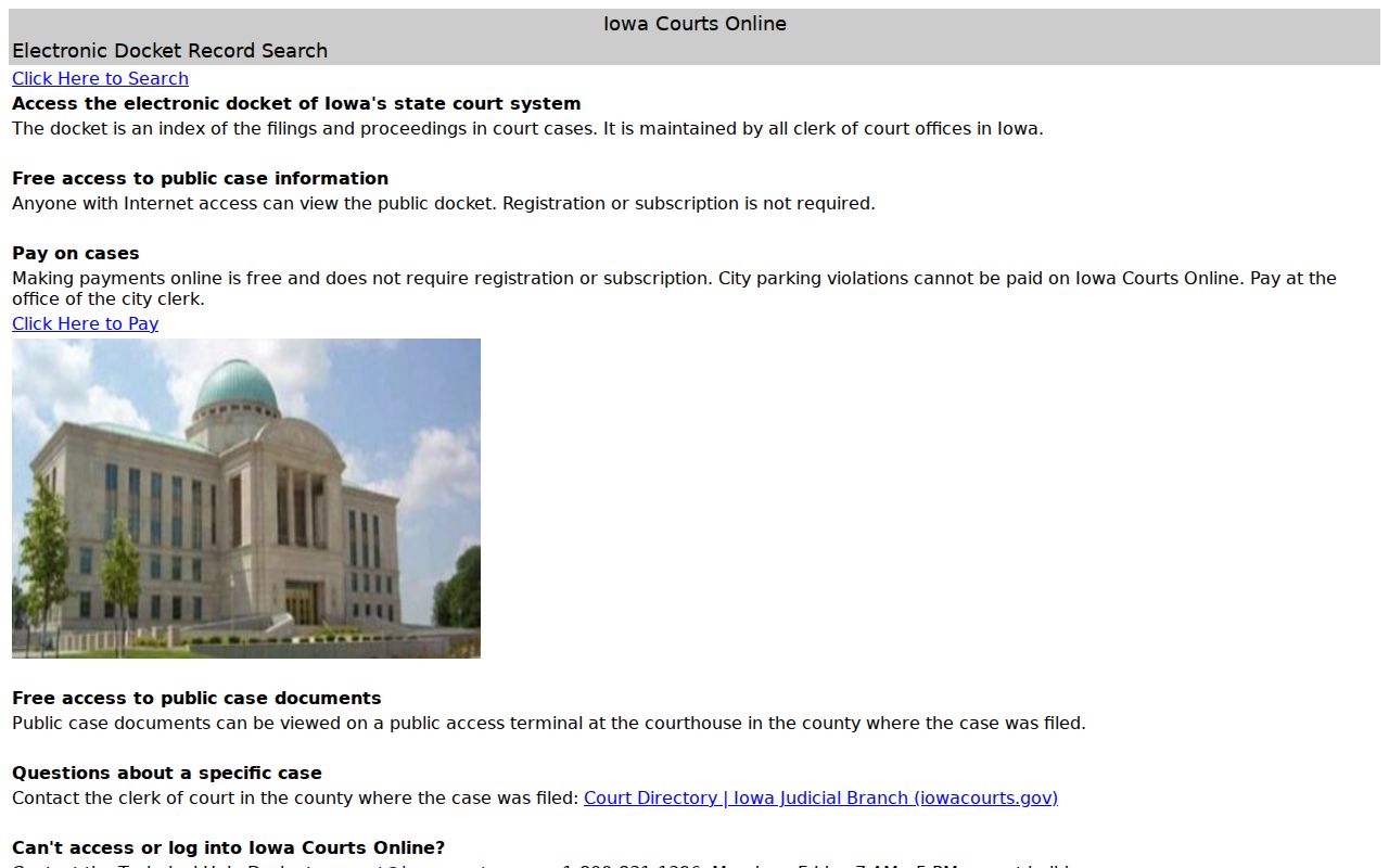 Iowa Courts Online Mitchell County court case search
