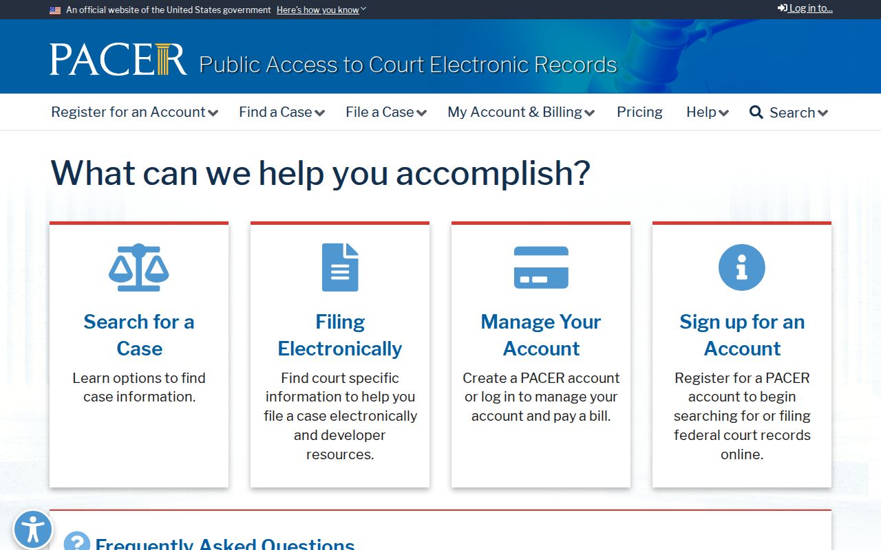 PACER federal court records route for Mitchell County cases