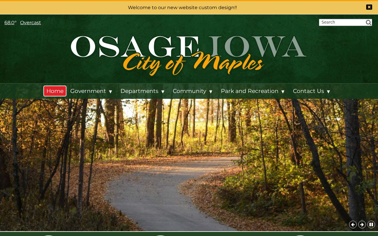 Osage record check on the official city website