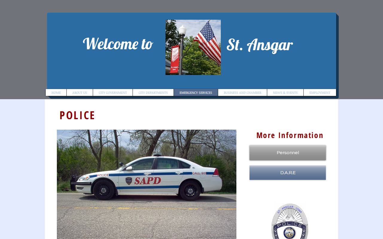 St. Ansgar police record check official department page