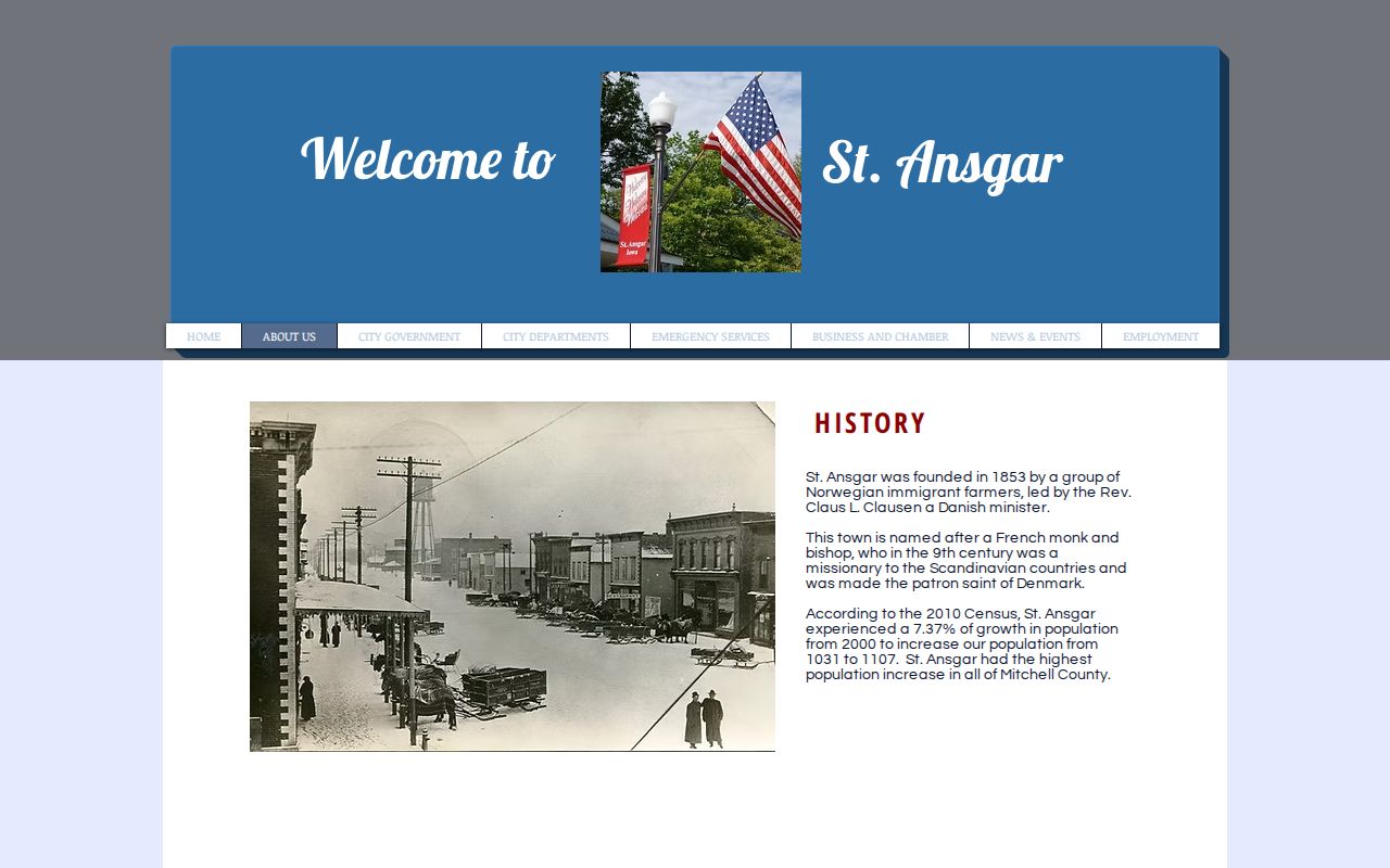 St. Ansgar criminal records and civic history source